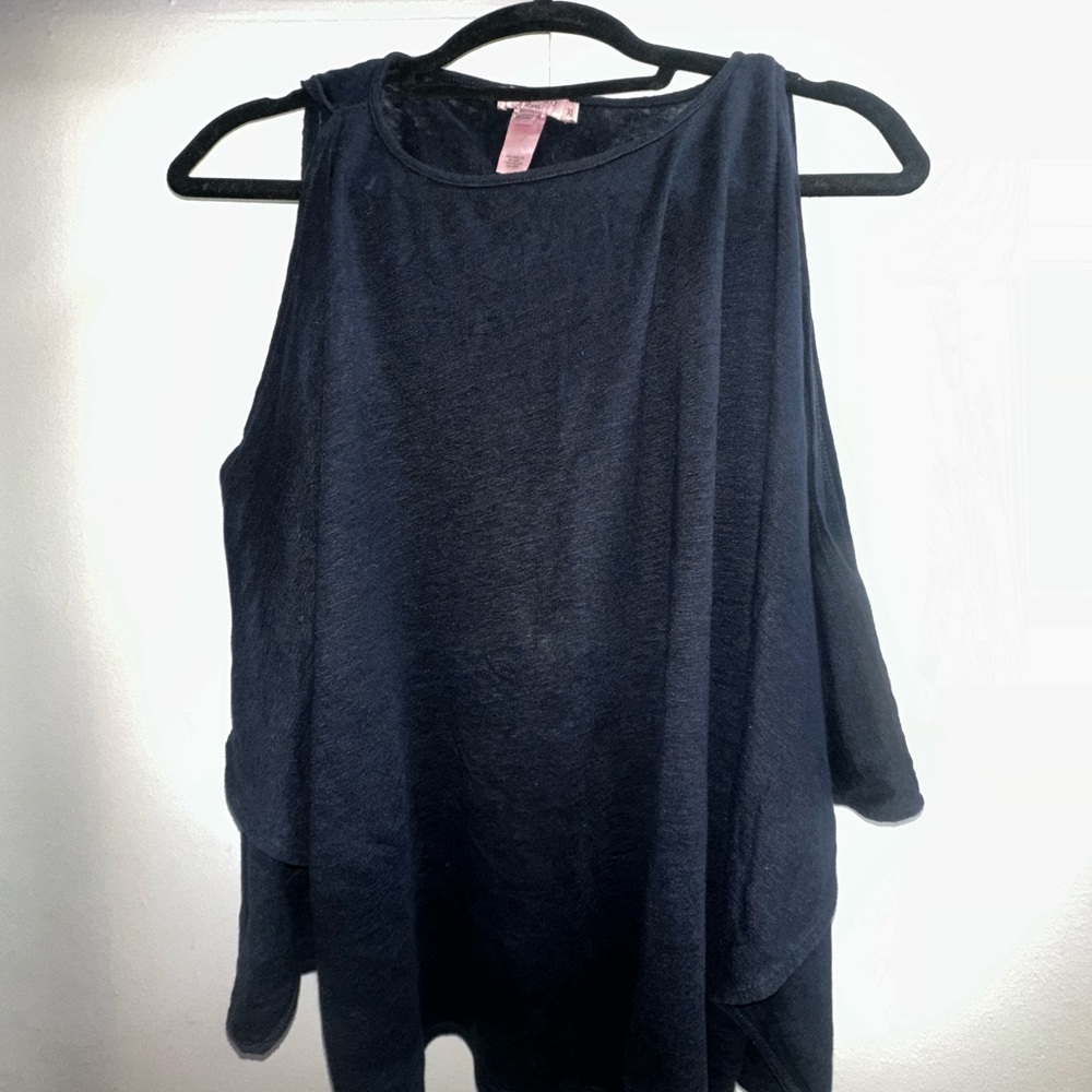 Calypso St. Barts Bat Wing Cold Shoulder Blouse, XS